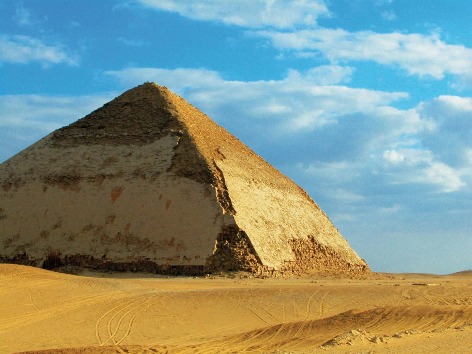 Bent Pyramid in the desert at Dahshur