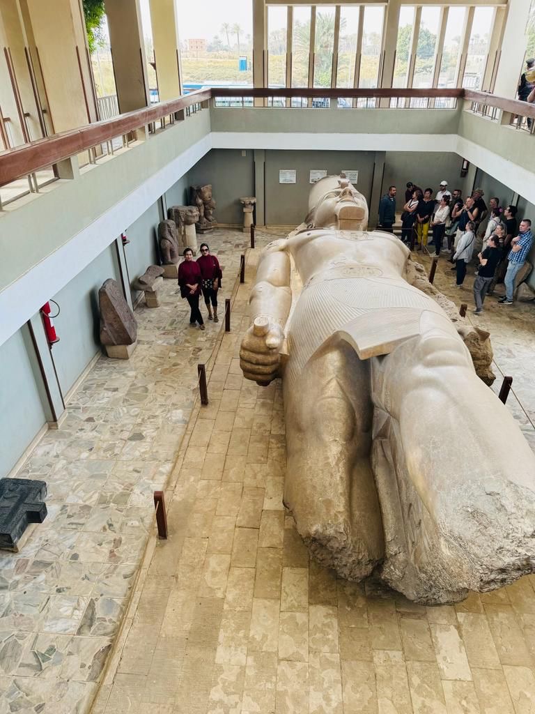 Colossal statue of Ramesses II in the Memphis open-air museum